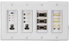 3G PRODUCTS 4K ULTRA HD VBS-HDMI-718WP4 (CUSTOM COLOR) VBS-HDMI-718WP4B (BLACK) VBS-HDMI-718WP4W (WHITE) 3G+ 4 Gang POE Wall Plate Transmitter - Encodes a 1080p or 4K source HDMI device into IP &