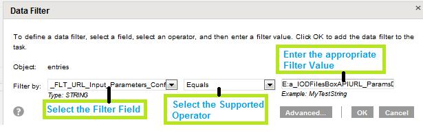 csv file as the filter value while setting up a Data Synchronization task. Note: Advanced Data Filters are not supported by Box API Connector.