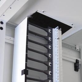 Cable Openings Brush-covered cable openings in the top panel provide easy access for overhead cabling.