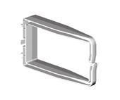Select the kit to match cabinet width. Each rail can support seven rings. Mounting rails in the 600 mm (23.6 W) cabinet must be setback a minimum of 137.5 mm (5.