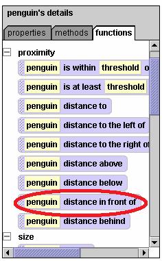 Step 3: cont. Now we re going to use a function to tell the penguin how far forward to move.