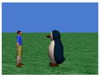 Step 2: Using the True or False Functions We are going to add commands so that when the Alice world starts, if the penguin is taller, it will say Hah! I m taller!