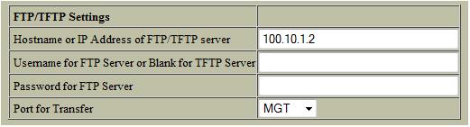 If you are loading software from a FTP/TFTP server, enter the server s
