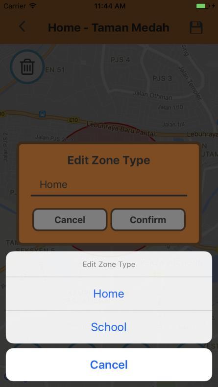 9. Press on Naming Button on the second function button to set the zone name.