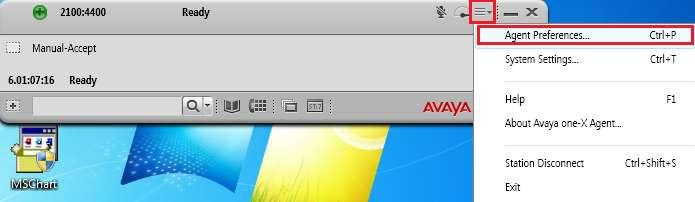 6. Configure Avaya one-x Agent After logging into Avaya one-x Agent, select below.