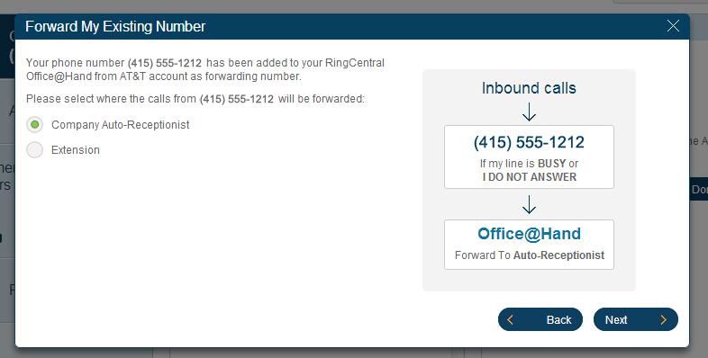 Confirm the phone number and click Done. You may see a screen asking you to select your service provider for this number; if so, choose your service provider from the drop-down menu, then click Next.