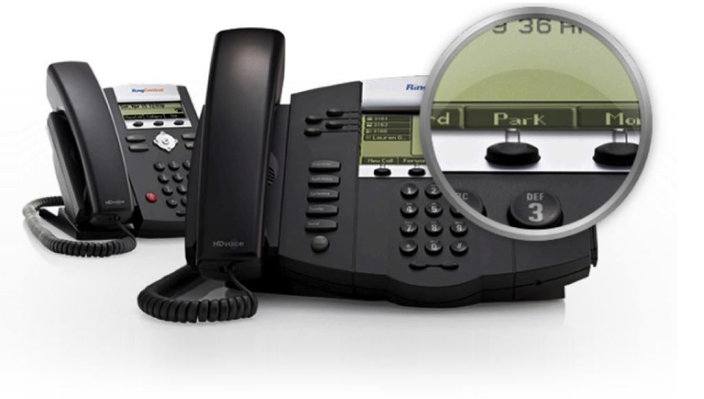 Call Park RingCentral Office@Hand from AT&T Call Park enables you to place calls on hold in a virtual location and retrieve them from any desk phone in your system.