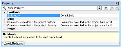 E. USING AN EXTERNAL BUILD TOOL E.4 Make Settings for Build Operations Configure CS+ to execute builds linked to an external build tool (e.g. a compiler/assembler other than the build tool provided by CS+).
