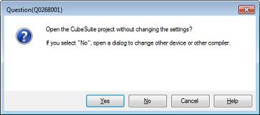 2. FUNCTIONS 2.4.10 Convert a CubeSuite project into a CS+ project You can convert a CubeSuite project into a CS+ project. Select [Open Project.