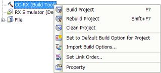 2. FUNCTIONS Figure 2.76 [Set to Default Build Option for Project] Item The values of the properties after setting them as the standard build option are as shown below. Figure 2.77 Property Panel (After Setting Standard Build Option) Caution When the main project is selected, only the main project settings are made.