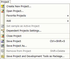2. FUNCTIONS 2.9.4 Close a project To close a project, select the [File] or [Project] menu >> [Close Project]. Figure 2.