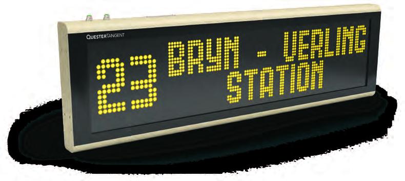 Messages are displayed using super-bright dot-matrix LEDs supporting both alpha-numeric characters and custom symbols.