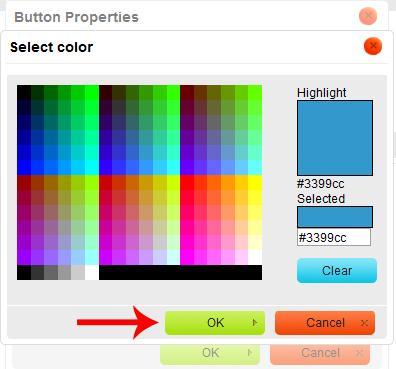 6. Choose the color for your text, and for your background color.