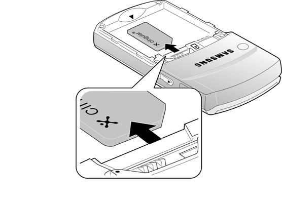 Removing the SIM Card To remove the SIM card, slide it away from the handset.