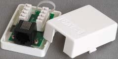 The boxes are offered in single and dual outlet versions complete with CAT5e jacks.