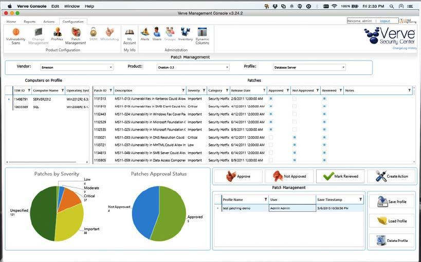 ARC View, Page 6 Compliance Reporting Support Verve supports compliance reporting through its other capabilities.