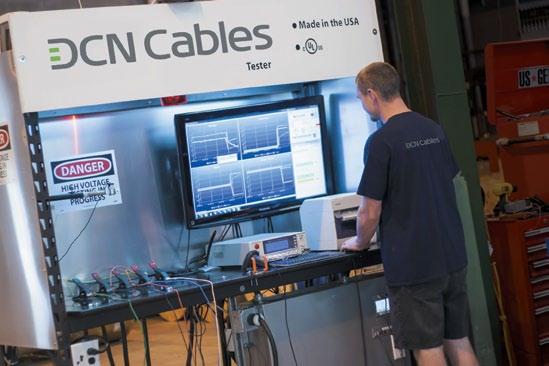 LOAD BANK TESTING Every power whip is 100% factory tested through DCN Cables' proprietary automated testing process.
