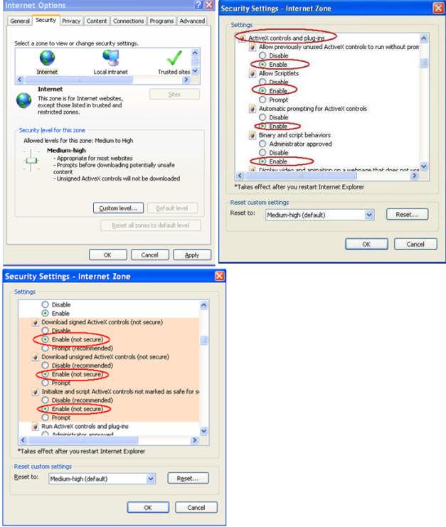 4 Connecting to a device and opening the web application 4.1 IE options configuration for config tool and and IE This device supports web access and management via PC.