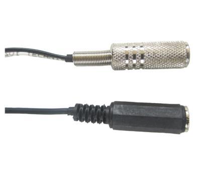 Speaker and microphone sockets provide for and external speaker and microphone (not currently used).