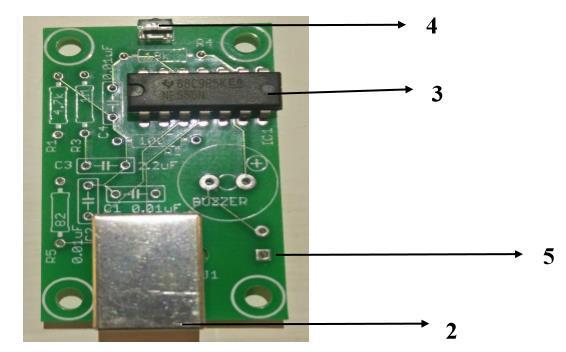 Place the circuit board as shown in Figure 1. All of the components must be installed on this side of the board.