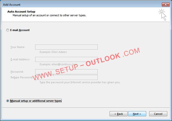 How to configure Outlook 2013 Open Outlook 2013 If this is the first time you open Outlook 2013 since its install, a window will immediately pop up asking you to setup your email account.