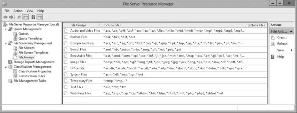 Managing Files with File Screening Often on a corporate network, users try to save files such as movies, music, and games on the corporate server.