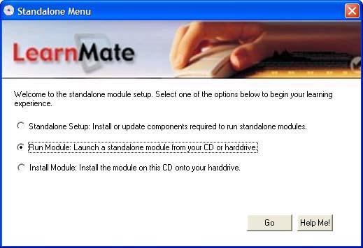 Running Standalone Content Modules Once the LM Content Viewer is installed on your computer, you can begin learning LearnMate content modules.