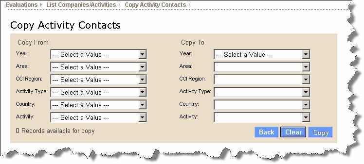 Cotton Council International Database Page 112 of 213 Function There are three options to the Select Activity for Company Listing form: 1.