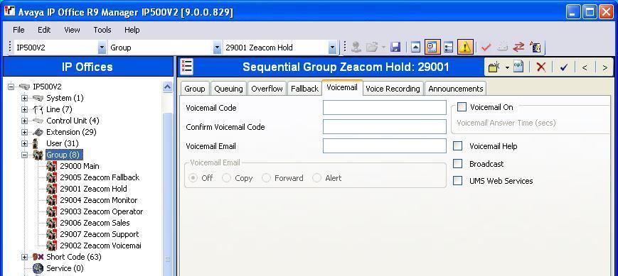 Repeat this section to create the hunt groups shown below. These hunt groups are used to provide routing and handling of incoming calls.