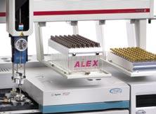 A special ALEX liner tray holds up to 98 prepared liners, enabling routine analysis of large numbers of dirty