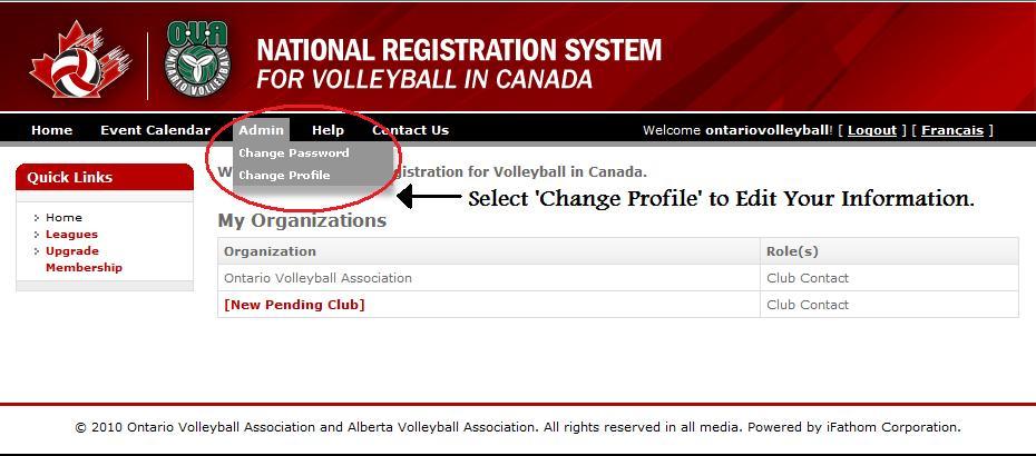 CONGRATULATIONS!! You have now successfully activated your account for the 2016-2017 season! Don t forget to keep your profile information up-to-date and register your role upgrades with OVA.