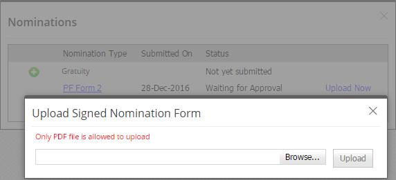 After uploads are been done, it will be sent for the approval to respective approver.