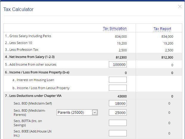 Income Tax Calculator This option will be helpful