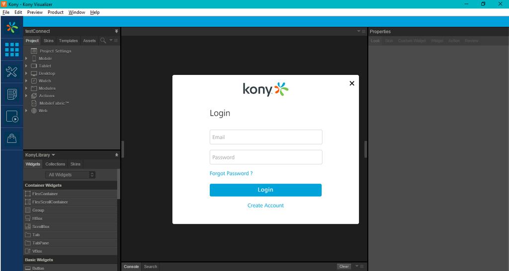 Connect the client application to Kony Fabric backend.