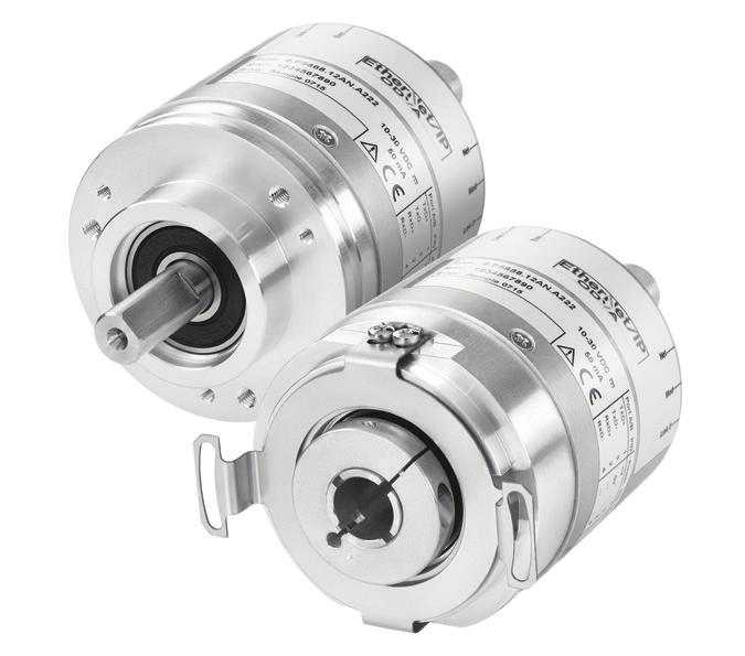 -40 to 80 IP Bearing-ock High rotational speed Temperature High IP High shaft load capacity Shock/vibration resistant Magnetic field proof Reverse polarity protection Optical sensor Reliable