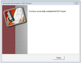 7. Finish The message You have successfully completed the EDS Wizard appears, Click Finish 3.