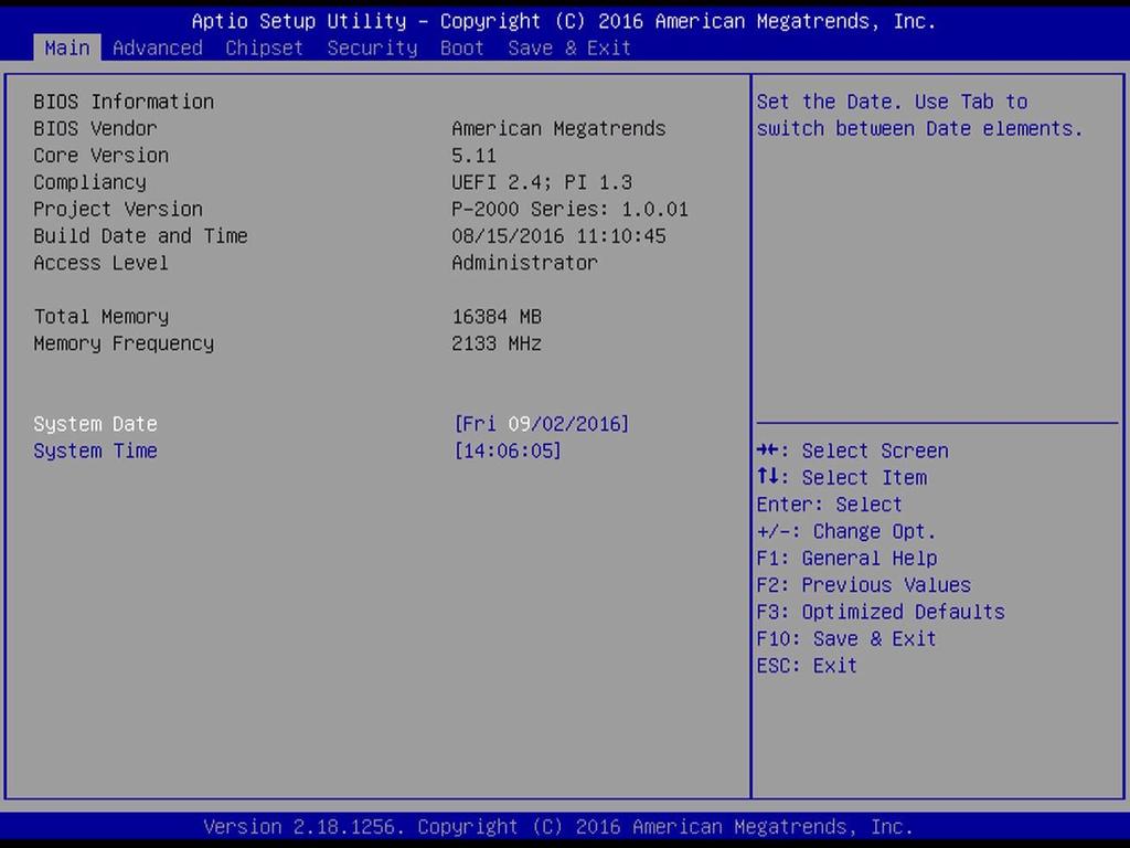 4.2 Main Setup Press <Del> to enter BIOS CMOS Setup Utility, the Main Menu (as shown below) will appears on the screen.