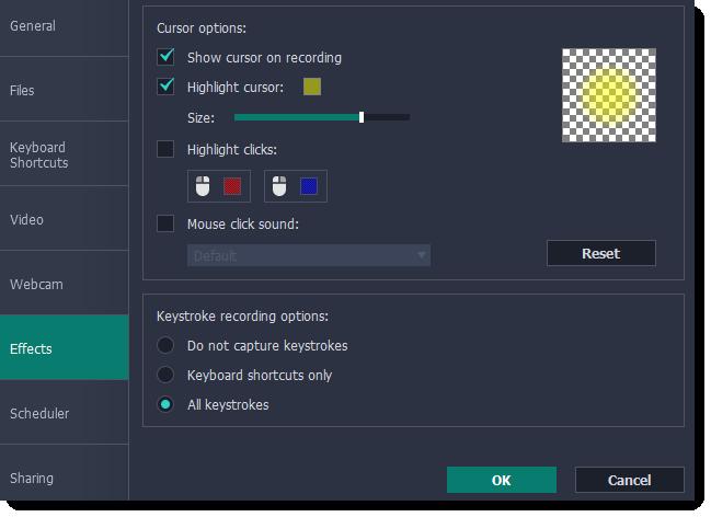 Mouse cursor effects Using mouse effects, you can use the mouse as a pointer and show your viewers where to click. Step 1: Open the mouse cursor options 1.