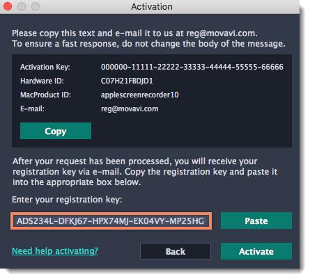 enter the same activation key you used before.