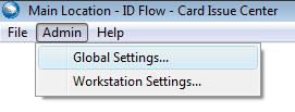 Card Issue Center is designed so that multiple locations may be networked through sharing a central file.
