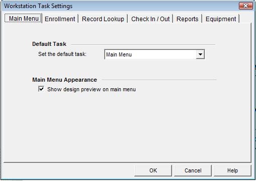 configuring the tasks and capture devices, and selecting the language