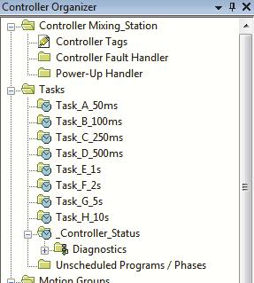 Chapter 1 Configure the Controller Application Configure Controller Task Rates The controller template contains nine predefined periodic tasks, eight of these named Task A H.