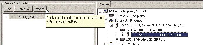 In the project tree, click + to expand the RSLinx Enterprise data server and double-click Communication Setup. 2.