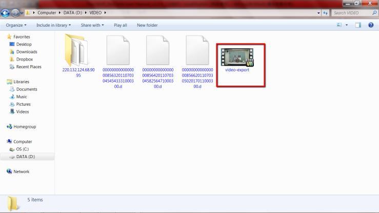 10. When it is completed, you will find video files in the backup directory.