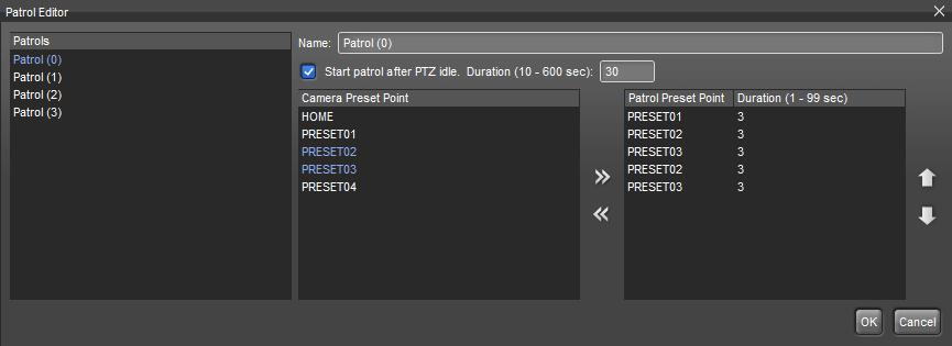 Optical PTZ is the default PTZ mode as long as a camera supports it. Preset point: Preset points are saved PTZ configurations.
