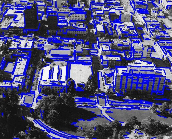 3D corners detection aerial image From 1964 end points to 283 3D corners (99 are real 3D
