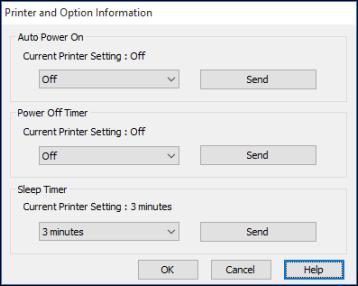 Changing the Power and Sleep Timer Settings - Windows You can use the printer software to change the time period before the product enters sleep mode or turns off automatically. 1.