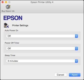 You see this window: 4. Turn on the Auto Power On setting if you want the product to automatically turn on when it receives a print job.