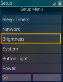 Brightness: Allows the user to adjust the luminosity level of the remote control s LCD screen.