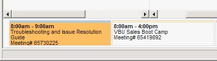 You can use the arrows to scroll through the list if you need to. Click on a meeting to edit the details directly.